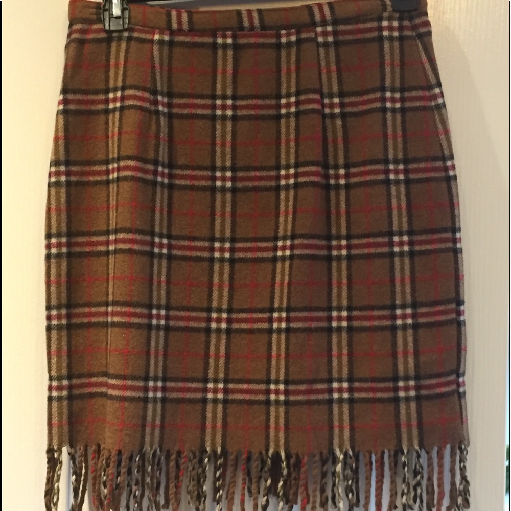 Wool Burberry look skirt SOLD